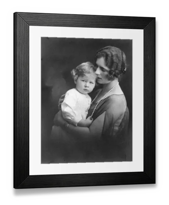 Framed Print : A Future King with his mother Prince Michael of Romania in the arms of his mother Framed Print : A Future King with his mother Prince Michael of Romania in the arms of his mother