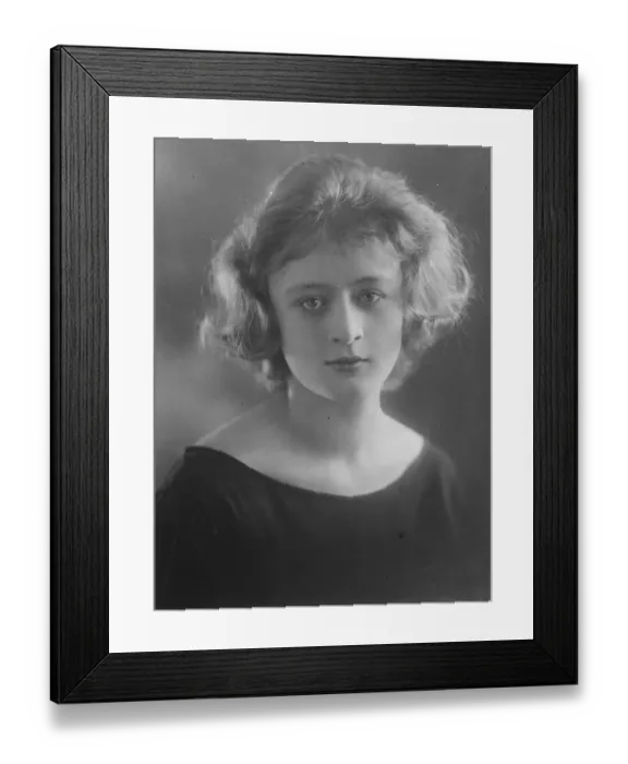 Framed Print : Prettiest British Blonde 18 year old Miss Ursula Jean chosen by Mr Stuart Blackton