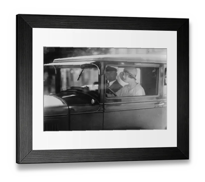 Framed Print : Princess Ingrid of Sweden passing her test as a motor driver. 18 July 1928