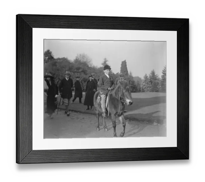 Framed Print : Opening meet of the Eridge hounds at Eridge Castle. Lord Roderic Pratt, the little Framed Print : Opening meet of the Eridge hounds at Eridge Castle. Lord Roderic Pratt, the little