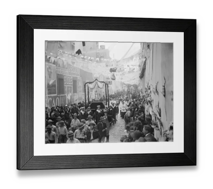 Framed Print : Striking procession of Our Lady at Boulogne. The Procession passing through Framed Print : Striking procession of Our Lady at Boulogne. The Procession passing through