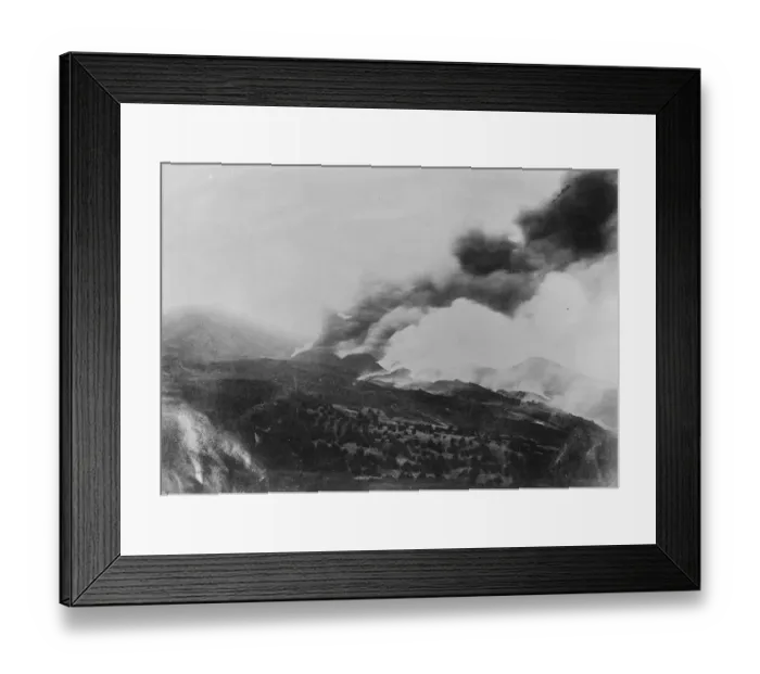 Framed Print : Mount Etna of Sicily, Italy now in a violent eruption April 1922 Framed Print : Mount Etna of Sicily, Italy now in a violent eruption April 1922