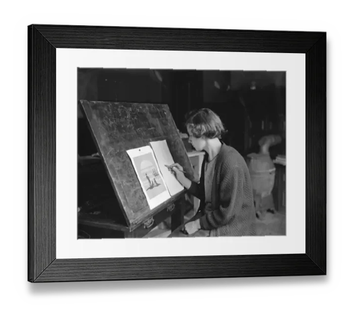 Framed Print : The making of decorative stainless steel ornaments by women workers at Birmingham Framed Print : The making of decorative stainless steel ornaments by women workers at Birmingham