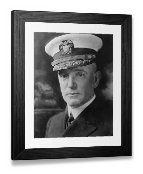 Framed Print : American Admiral to fly over North Pole It is reported that in August Admiral Moffett