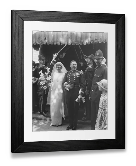 Framed Print : The navys popular rugby captain weds Lt W C T Eyres, the popular captain of Framed Print : The navys popular rugby captain weds Lt W C T Eyres, the popular captain of