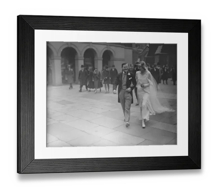 Framed Print : A wedding in the temple. The marriage between Mr Harold Heathcote Williams, of 3 Framed Print : A wedding in the temple. The marriage between Mr Harold Heathcote Williams, of 3