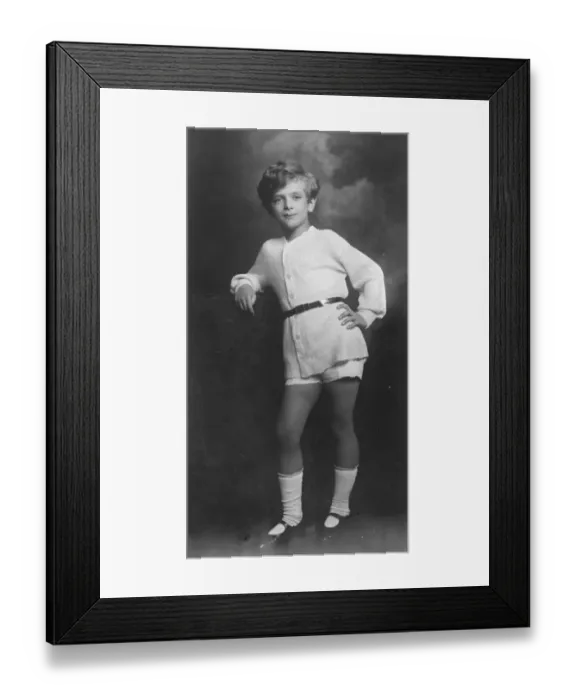 Framed Print : Proudest boy in Belgium. Henri Damoiseaux, whose singing will be a feature of Framed Print : Proudest boy in Belgium. Henri Damoiseaux, whose singing will be a feature of