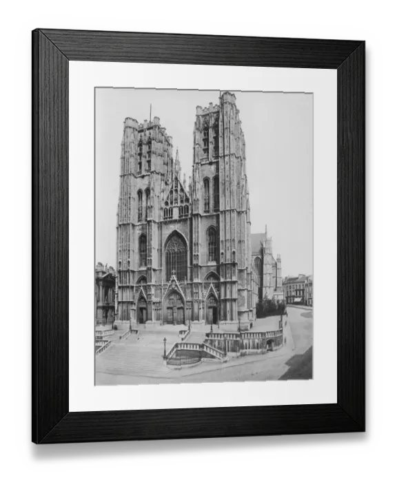Framed Print : Brussels. The Church of St Gudule. The Nave. Where the religious ceremony of Framed Print : Brussels. The Church of St Gudule. The Nave. Where the religious ceremony of