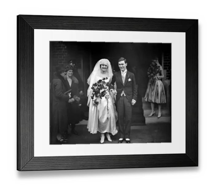 Framed Print : Wedding of Mr Eric Vivian Jackson and Miss Roberts (Sussex Place, Regents Park) at Holy Trinity