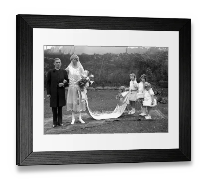 Framed Print : Wedding or the Rev A. W. H. Theodosius and Miss M. A. Randolph at St John the Baptists, Wonersh Framed Print : Wedding or the Rev A. W. H. Theodosius and Miss M. A. Randolph at St John the Baptists, Wonersh