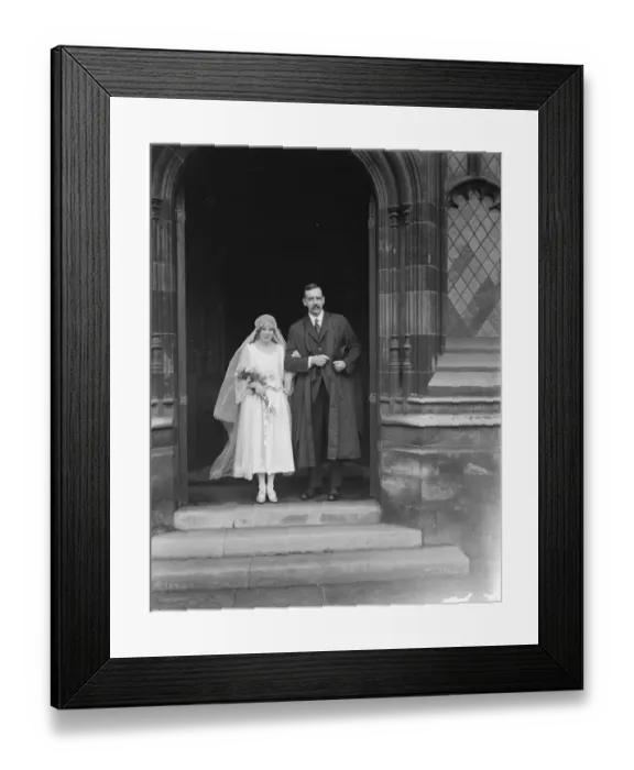 Framed Print : Wedding Miss Eileen Mary Rutherford the 20 year old daughter of Sir Ernest Rutherford Cavendish