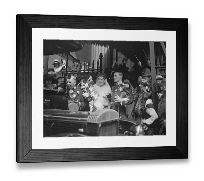 Framed Print : The wedding took place at St Marks Church, North Audley Street between Lady Sheelah