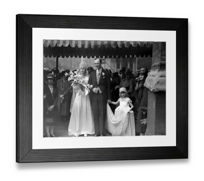 Framed Print : Wedding of Lord North and Miss Joan Burrell at St Pauls, Knightsbridge, London. 9 Framed Print : Wedding of Lord North and Miss Joan Burrell at St Pauls, Knightsbridge, London. 9