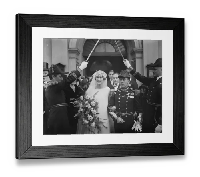 Framed Print : Submarine commander weds The wedding took place at St Marys Holly Place, Hampstead Framed Print : Submarine commander weds The wedding took place at St Marys Holly Place, Hampstead
