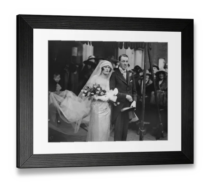 Framed Print : At St Thomass Portman Square, the wedding took place between Captain Christopher Godrington Framed Print : At St Thomass Portman Square, the wedding took place between Captain Christopher Godrington