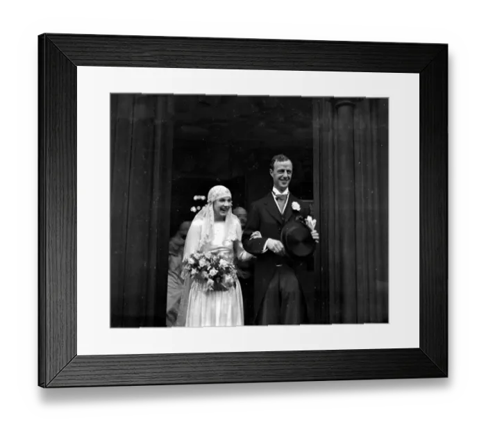 Framed Print : Wedding of Mr A. G. ( Bashie) Bower, the Corinthian left back, and Miss Marjorie Irma Single