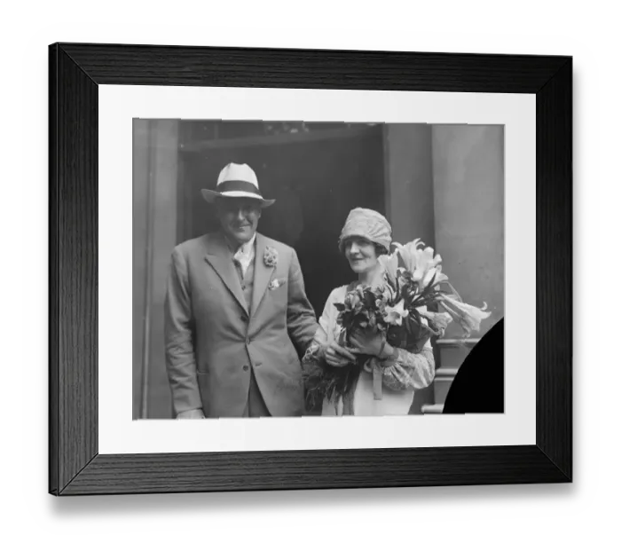 Framed Print : Interesting Theatrical wedding. The wedding of Miss Muriel Martin Harvey ( daughter of Sir John