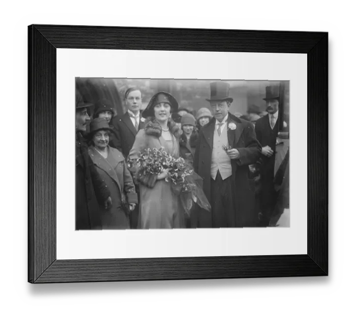 Framed Print : Lady Cynthia Grahams daughter weds. The wedding took place at All Saints Church Framed Print : Lady Cynthia Grahams daughter weds. The wedding took place at All Saints Church