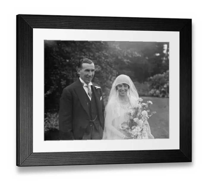 Framed Print : Wedding. St Marys church, Slough, the wedding took place of Miss Edna Marguerite Nicholls Framed Print : Wedding. St Marys church, Slough, the wedding took place of Miss Edna Marguerite Nicholls