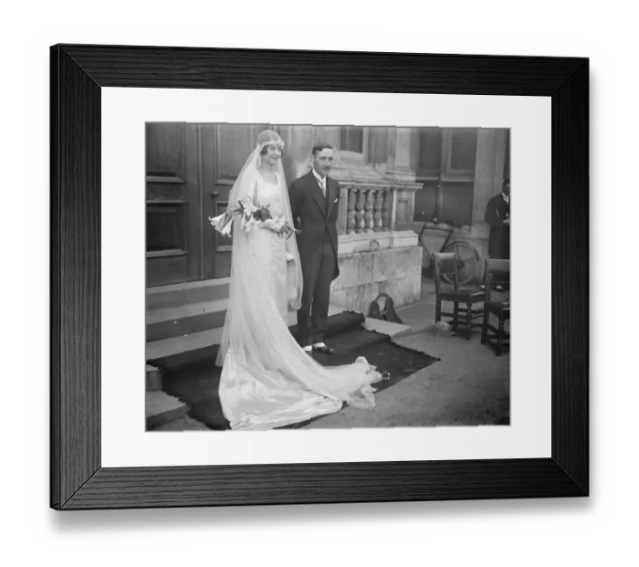 Framed Print : Viscount Folkestone weds. Viscount Folkestone and Miss Helena Adeane were married at Babraham Framed Print : Viscount Folkestone weds. Viscount Folkestone and Miss Helena Adeane were married at Babraham