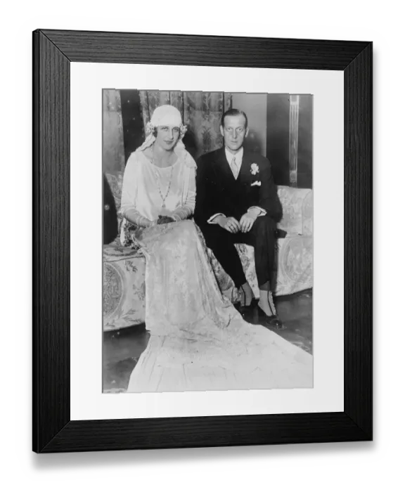 Framed Print : Miss Audrey Emery and the Grand Duke Dimitri who were married at Biarritz. 23 November Framed Print : Miss Audrey Emery and the Grand Duke Dimitri who were married at Biarritz. 23 November
