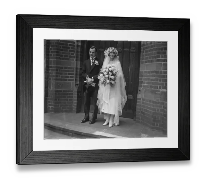 Framed Print : Harry Tates son married. Mr R Hutchison, son of Harry Tate, was married at Christ Church Framed Print : Harry Tates son married. Mr R Hutchison, son of Harry Tate, was married at Christ Church