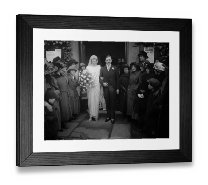 Framed Print : Lord Arthur Butlets wedding. Lord Arthur Butler was married to Miss Jessie Carlos