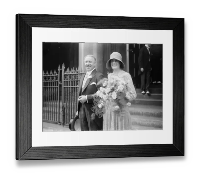 Framed Print : Distinguished airmans wedding. The marriage between Squadron Leader Denis O Mulholland