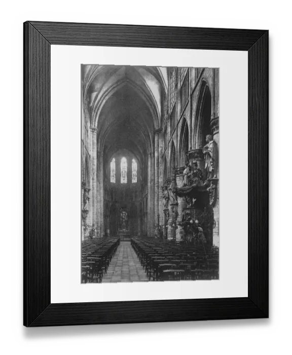 Framed Print : Brussels. The Church of St Gudule. The Nave. Where the religious ceremony of Framed Print : Brussels. The Church of St Gudule. The Nave. Where the religious ceremony of