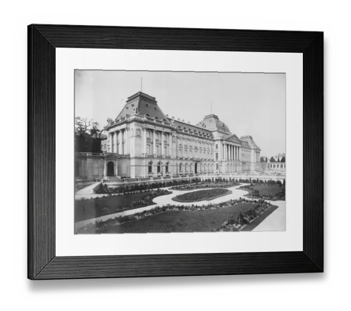 Framed Print : Princess Astrids new home. Brussels. The Royal Palace, the left wing of which Framed Print : Princess Astrids new home. Brussels. The Royal Palace, the left wing of which