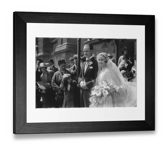 Framed Print : Wedding. The marriage between the Hon J R Bethell and Miss V Connolly took place Framed Print : Wedding. The marriage between the Hon J R Bethell and Miss V Connolly took place