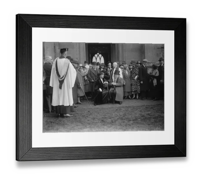 Framed Print : Earl and Countess of Coventry celebrate their diamond wedding by attending village Framed Print : Earl and Countess of Coventry celebrate their diamond wedding by attending village