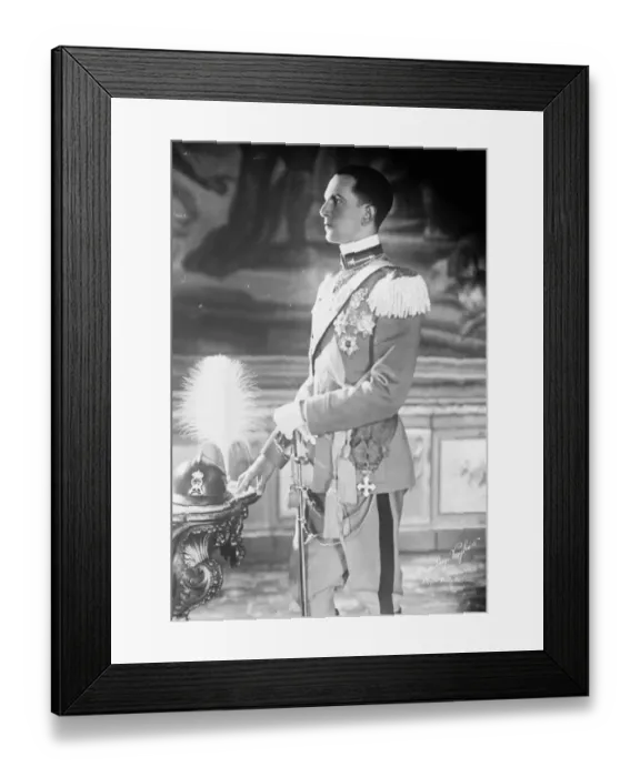 Framed Print : The royal engagement. Prince Umberto, the 25 year old heir to the throne of Italy Framed Print : The royal engagement. Prince Umberto, the 25 year old heir to the throne of Italy
