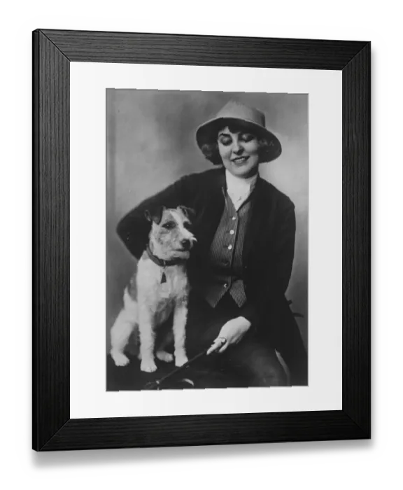 Framed Print : Terrier for Princess Astrid. Miss Ruth Weyer, the notable Swedish dog breeder Framed Print : Terrier for Princess Astrid. Miss Ruth Weyer, the notable Swedish dog breeder