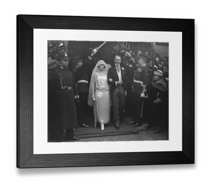 Framed Print : The wedding took place on Saturday between Miss Audrey James ( youngest daughter of Mrs Brinton Framed Print : The wedding took place on Saturday between Miss Audrey James ( youngest daughter of Mrs Brinton