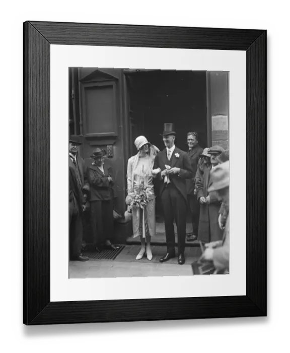 Framed Print : Sir Edward Chichester, bt weds Lord Deramores daughter Sir Edward Chichester