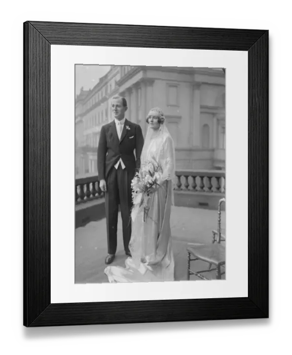 Framed Print : Bridal retinue of children. There was a retinue of children for Miss June Chaplin