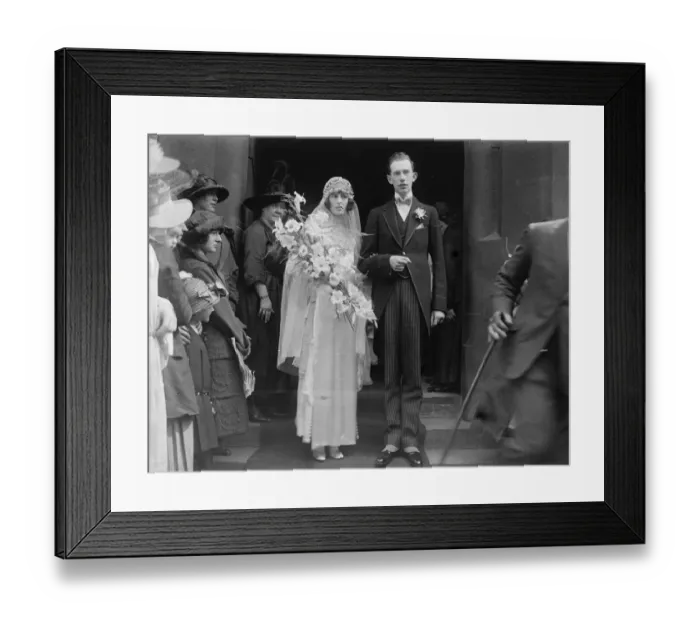 Framed Print : Wedding Brenda Hamilton daughter of Lord and Lady Ernest Hamilton and Count A de