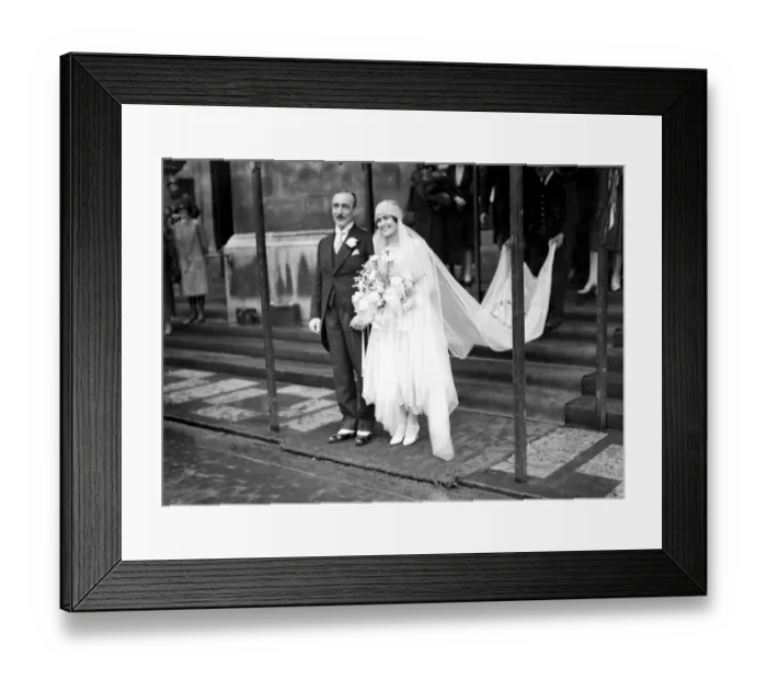 Framed Print : Wedding of Mr Francis R. Verdon (Of Llanerchydol Hall, Welshpool) and Miss Beatrice