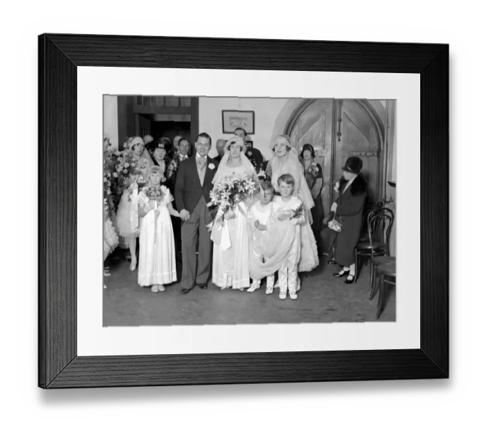 Framed Print : Wedding of Mr Walter, Woolland and Miss Valerie Cory at St Peters, Cranley Gardens Framed Print : Wedding of Mr Walter, Woolland and Miss Valerie Cory at St Peters, Cranley Gardens