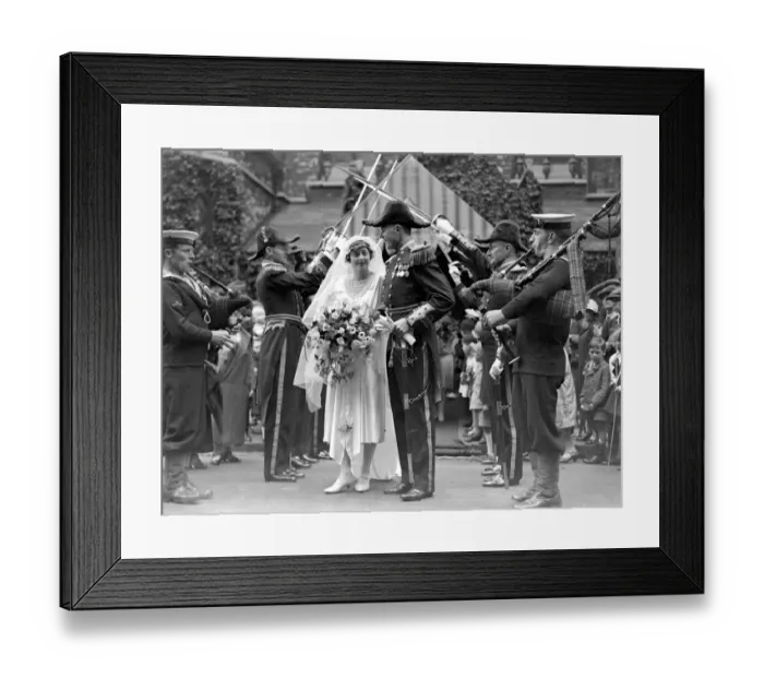 Framed Print : Wedding of Lieutenant Commander Mackintosh, DSC, RN and Miss Margaret Elizabeth Darroch at St Jude s Framed Print : Wedding of Lieutenant Commander Mackintosh, DSC, RN and Miss Margaret Elizabeth Darroch at St Jude s