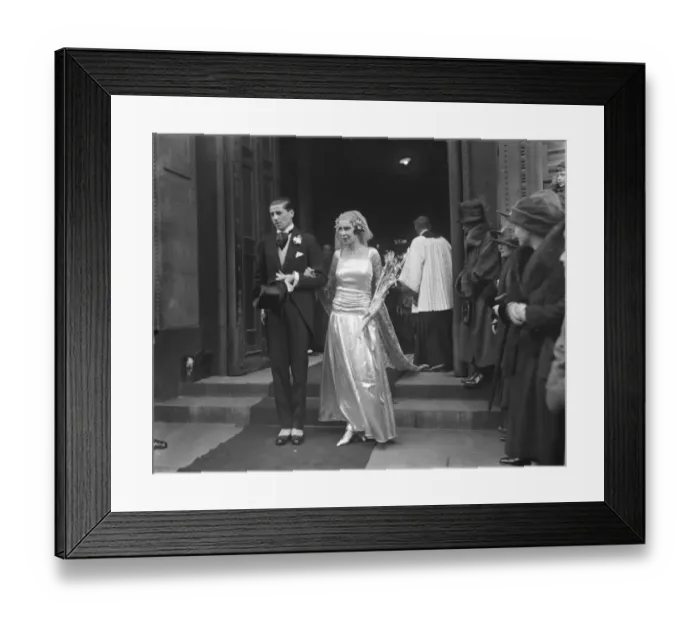 Framed Print : Wedding of Prince Jean Louis de Faucigny Lucinge and Miss Baba D Erlanger at Westminster Cathedral Framed Print : Wedding of Prince Jean Louis de Faucigny Lucinge and Miss Baba D Erlanger at Westminster Cathedral