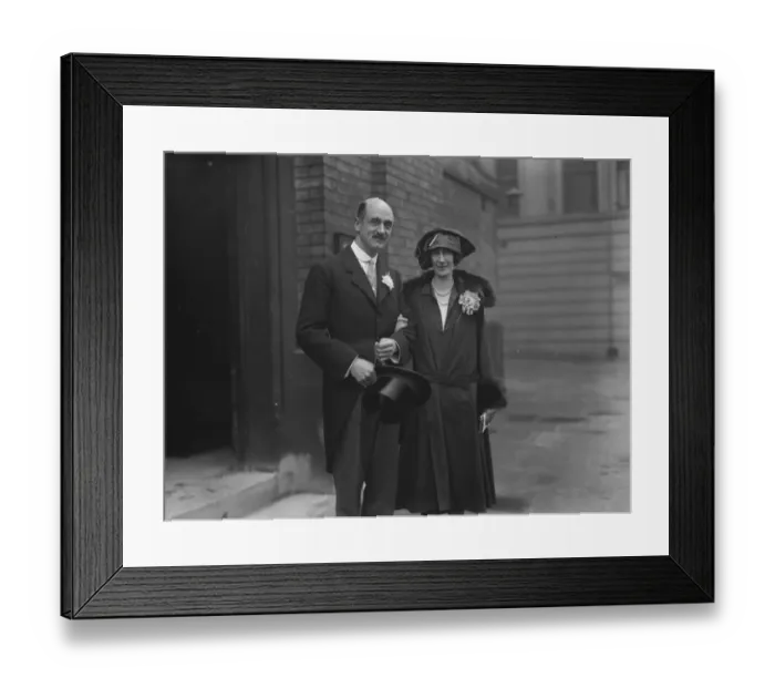 Framed Print : Wedding. Lady Gweneth Baring was married at St Peters Eaton Square, to Captain Cavendish Framed Print : Wedding. Lady Gweneth Baring was married at St Peters Eaton Square, to Captain Cavendish