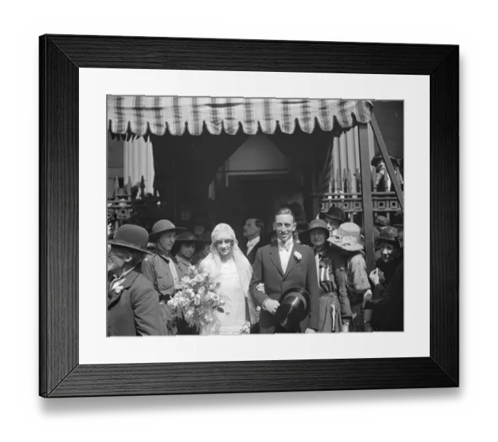 Framed Print : Lord of Lady Somerleytons eldest son weds. Major the Hon Francis Savile Crossley Framed Print : Lord of Lady Somerleytons eldest son weds. Major the Hon Francis Savile Crossley