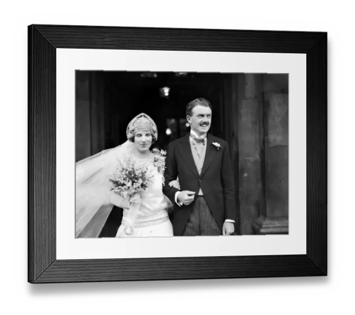 Framed Print : Wedding of Mr Victor Goodman, M. C. and Miss Julian Morrell (daughter of Lady Ottoline Framed Print : Wedding of Mr Victor Goodman, M. C. and Miss Julian Morrell (daughter of Lady Ottoline