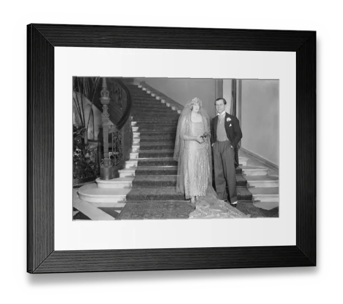 Framed Print : Wedding of Prince Ferdinand of Liechenstein and Miss Brunner The marriage took place Framed Print : Wedding of Prince Ferdinand of Liechenstein and Miss Brunner The marriage took place