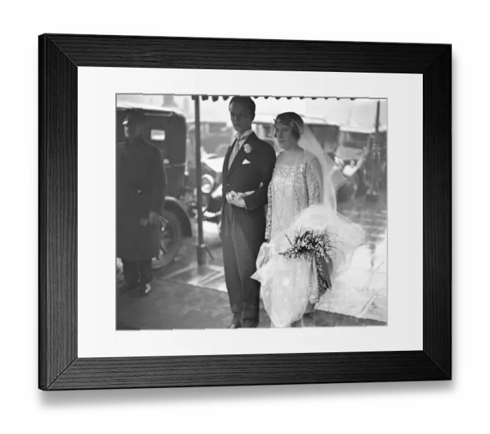 Framed Print : Wedding of Mr Sylvester Gates and Miss Nancy Tennant at St Margarets Church, Westminster Framed Print : Wedding of Mr Sylvester Gates and Miss Nancy Tennant at St Margarets Church, Westminster