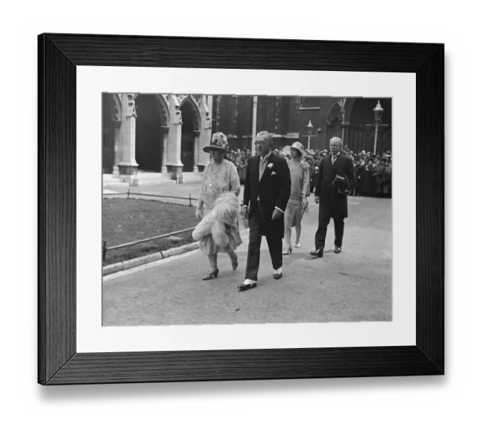 Framed Print : Wedding. Miss M Houghton was married at St Margarets to Mr C Anderson