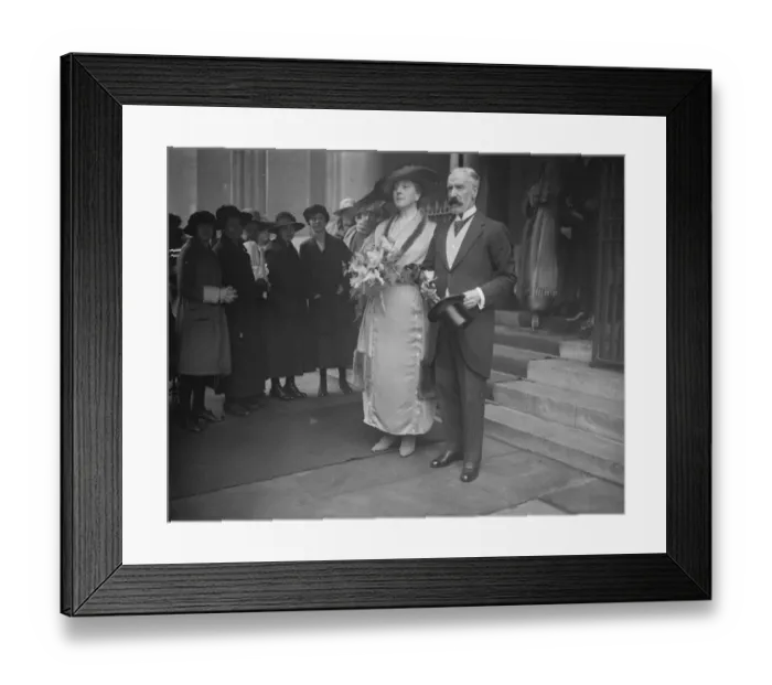 Framed Print : Wedding The wedding took place at St Columbra Church, Pon Street, Between Sir Robert Maule