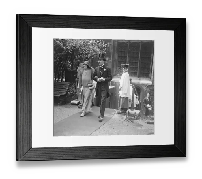 Framed Print : Only son on the late Lord Walter Gordon, Lennox Weds Mr Victor Gordon Lennox only